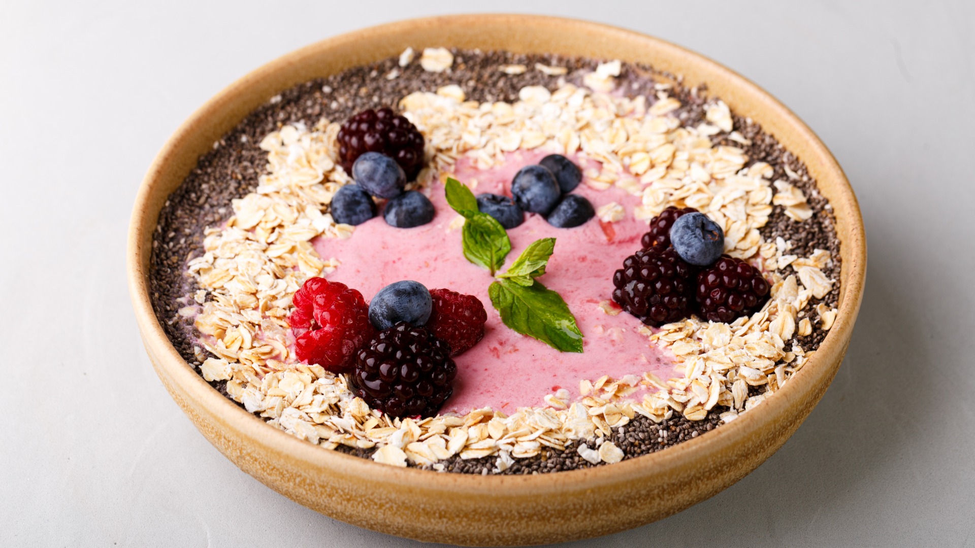 Acai bowl with forest fruits